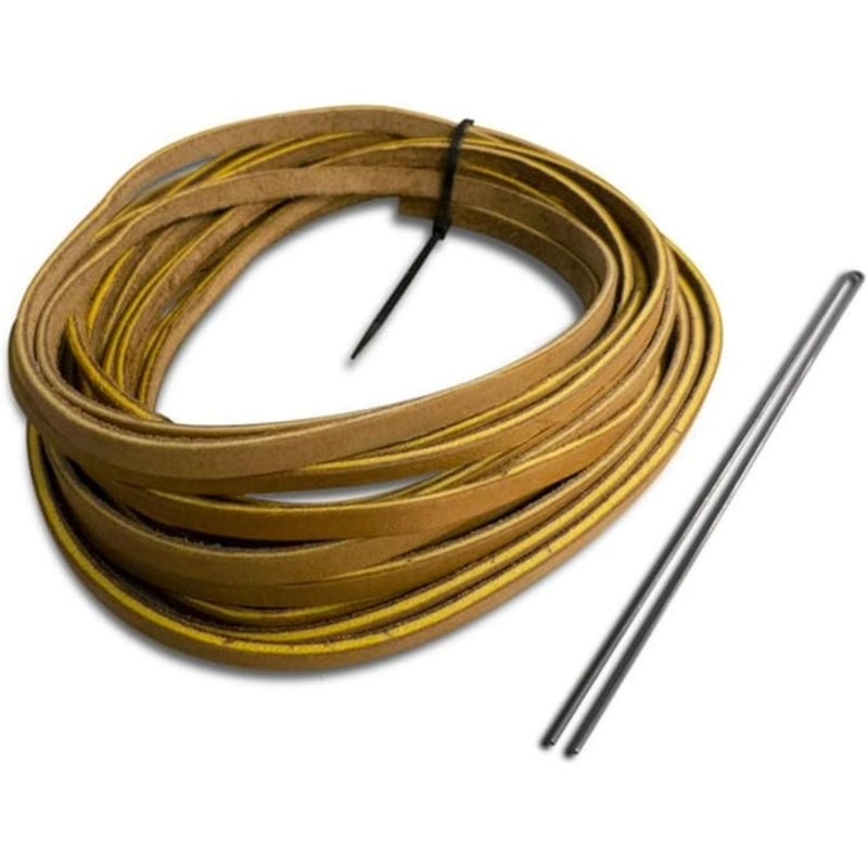 Rawlings رولينغز | حزمة إعادة ربط القفاز | بيسبول/سوفتبول | أربطة قياسية 3/16" × 72" مع أداة | بني - Image 1